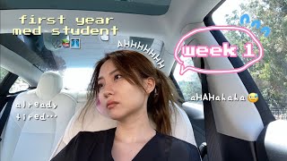 First Week of Medical School VLOG [upl. by Ralip]