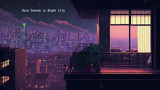 Slow Evening with Lofi Rain on the rooftop 🎶 Lofi Deep Focus  beats to chill night [upl. by Hayifas]