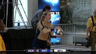 Highlights Navy Volleyball vs UAlbany [upl. by Nennek335]