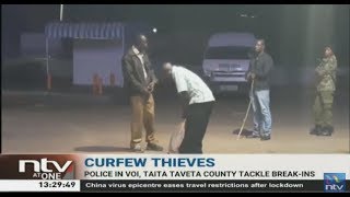 Curfew Thieves Police in Voi chase away burglars targeting shops [upl. by Rus]