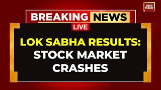 LOK SABHA News LIVE  Stock Market Crashes As India Fights Back BJP Still Leading  India Today [upl. by Alleuol]