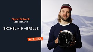 SportScheck Videoberater mit Skiexperte Max Pohl  Skihelm und brille [upl. by Riorsson512]