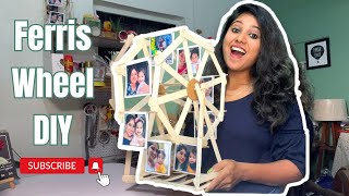 DIY Popsicle Stick Ferris Wheel Tutorial  Fun Craft Project [upl. by Hannis]