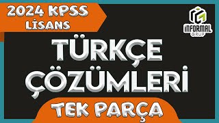 2024 KPSS Lisans Türkçe Soruları ve Çözümleri  Tüm Sorular [upl. by Brice230]