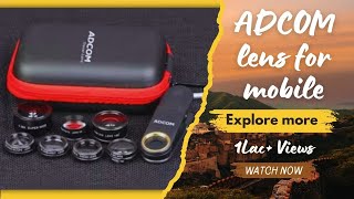 ADCOM Mobile Lens  Unboxing and Review Vlogging के लिए कामयाब चीज  8 in 1 Phone lens kit [upl. by Attenauq]