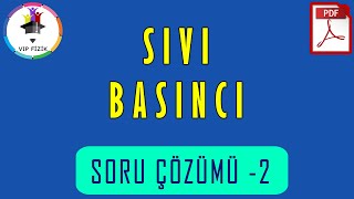 Sıvı Basıncı Soru Çözümü 2  PDF  TYT Fizik 2022 [upl. by Fridell]