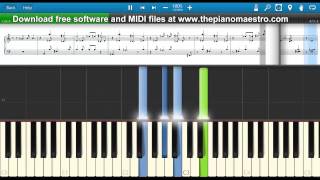 Faithfully  Journey  piano lesson with Synthesia [upl. by Coryden]