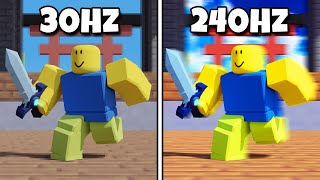 30Hz vs 60Hz vs 144Hz vs 240Hz  Refresh Rate Comparison Roblox Bedwars [upl. by Charita]