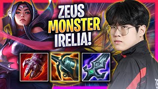 ZEUS IS A MONSTER WITH IRELIA  T1 Zeus Plays Irelia TOP vs Camille  Season 2024 [upl. by Lynus]