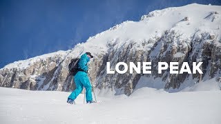 Lone Peak Ski Summit  Backcountry Skiing Utah [upl. by Bergh]