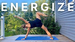 5 Minute Energizing Morning Yoga  Better Than A Cup Of Coffee [upl. by Dupuis]