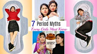 7 PERIOD MYTHS Every Girl Must Know  Period Myth Buster  Fun LifeHacks ANAYSA [upl. by Atteugram903]