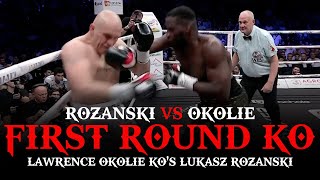 LAWRENCE OKOLIE KOS LUKASZ ROZANSKI IN FIRST ROUND POST FIGHT REVIEW NO FOOTAGE [upl. by Torres46]