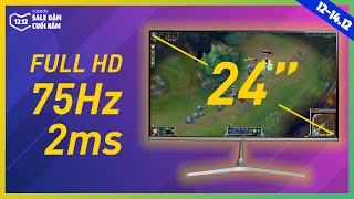 Màn hình Gaming 75Hz2ms 24quot FullHD IPS viền mỏng giá 2 TRIỆU không mua quá tiếc [upl. by Essile573]