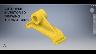 Autodesk Inventor 3d drawing tutorial 370  Inventor Tutorials  Inventor Drawing for beginners [upl. by Hilario555]