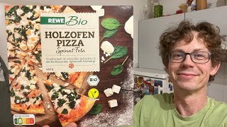 Rewe Bio Holzofen Pizza Spinat Feta im Test [upl. by Yerffej]