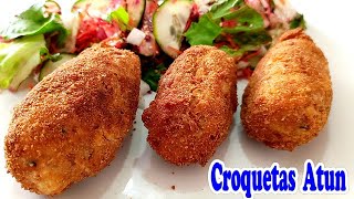 Deliciosas Croquetas de Atun con papa y Ensalada Para esta Cuaresma Cris en la Cocina [upl. by Akimit]