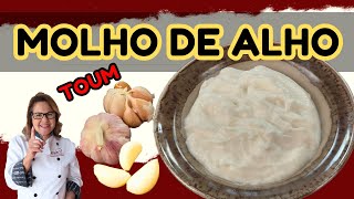 MOLHO DE ALHO ÁRABE DELICIOSO SIMPLES COM APENAS 4 INGREDIENTES TOUM [upl. by Hatty]