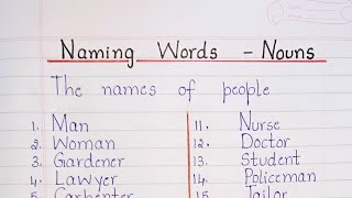 Naming Words  Nouns [upl. by Ziagos461]