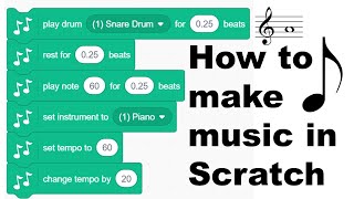 How to Make Music in Scratch Including Famous Piano Songs [upl. by Nierman]