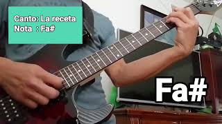 Como tocar el canto La Receta de Guidman Camposeco en guitarra tutorial [upl. by Vlada]