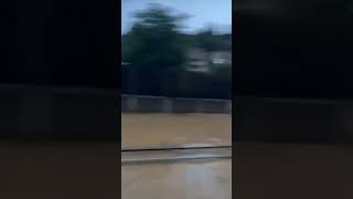 Achtung B10 nicht mehr befahrbar göppingen ebersbach b10 autobahn flut hochwasser unwetter [upl. by Accem354]