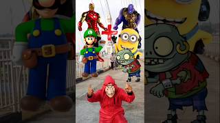 Iron Man And Luigi  Thanos Minion And Zombie  Cartoon animation [upl. by Hubing]