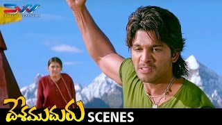 Allu Arjun Powerful Interval Fight  Desamuduru Telugu Movie Scenes  Hansika  Puri Jagannadh [upl. by Hobbs]