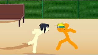 Naruto vs Sasuke Childhood Stick Fiight [upl. by Klockau]