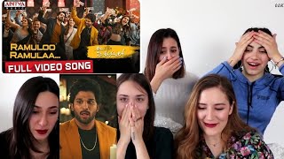 American Girls Reacts On Ramuloo Ramulaa Song  Allu Arjun Dance Reaction  Pooja Hedge [upl. by Rosenkranz]