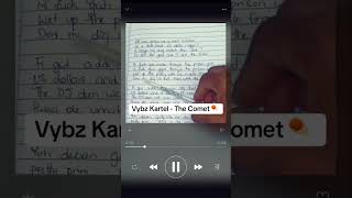 Lyrics Book The Comet Vybz Kartel music vybzkartel viralvideo viralstory fyp trendingshorts [upl. by Janot]