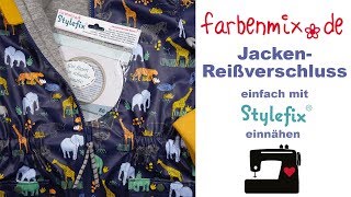 Videoanleitung Jackenreißverschluss einfach einnähen mit Stylefix [upl. by Kila]