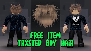 Cara Mendapatkan ITEM GRATIS TRXSTED BOY HAIR di ROBLOX 😍😍 [upl. by Cinemod291]