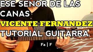 Ese Señor de Las Canas  Vicente Fernandez  Tutorial  Como tocar en Guitarra [upl. by Curtice]