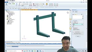 Basic tutorial of MSC Nastran and Patran Finite Element Analysis FEA Bracket structural analysis [upl. by Ellecram]