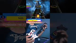 Through the Fire and Flames Guitar Solo Part 1clonehero guitarhero freya [upl. by Norene]