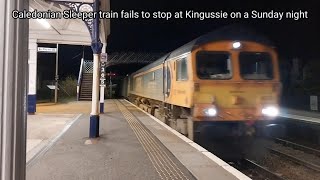 Calledonian sleeper train fails to stop at Kingussie 031124 [upl. by Bove]