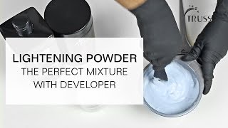 LIGHTENING POWDER  How to achieve the Perfect Mixture with Developer [upl. by Jamaal]