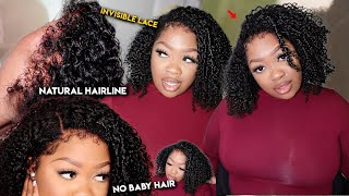 BEST KINKY CURLY NATURAL HAIRLINE LACE WIG 😍 START TO FINISH  REALISTIC EDGES LUVME HAIR [upl. by Churchill]