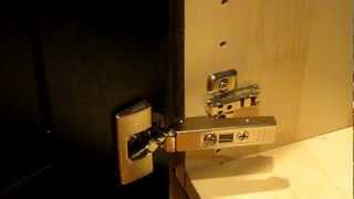 IKEA INTEGRAL Kitchen Cabinet Door Hinge How to clip and unclip and install [upl. by Merkley]