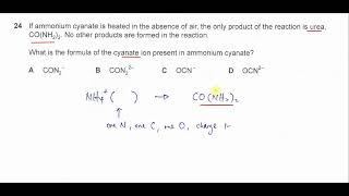 970111ON23Q24 Cambridge International AS Level Chemistry OctoberNovember 2023 Paper 11 Q24 [upl. by Delastre]