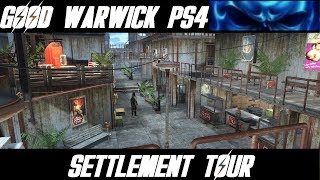 Fallout 4 Good Warwick  Settlement Tour  Lore Friendly  PS 4  NO MODS [upl. by Adiehsar]