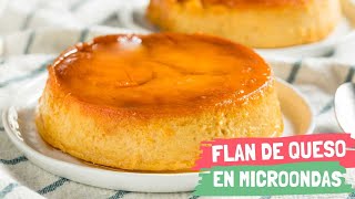 FLAN DE QUESO FÁCIL EN MICROONDAS  Receta en 1 minuto  PEQUERECETAS [upl. by Cuttler]