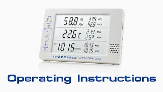 MemoryLoc Datalogging Traceable Barometer Operating Instructional Video [upl. by Atalayah]