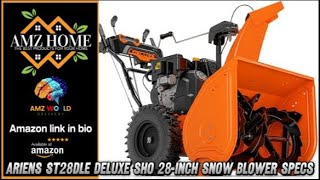 Review Ariens ST28DLE Deluxe SHO 28inch Snow Blower Specs Amazon [upl. by Annoyi46]