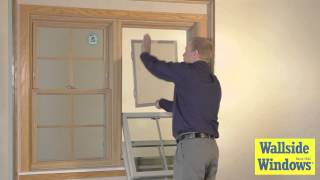 Double Hung Window Half Screen Operation [upl. by Knowland564]