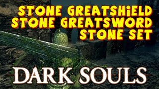 STONE GREATSHIELD GREATSWORD amp SET  DARK SOULS DICAS DO PAINKILLER [upl. by Askwith]