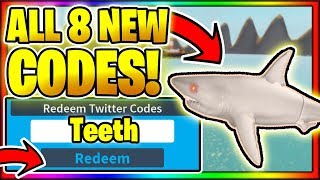 ALL 8 NEW SECRET OP WORKING CODES Roblox SharkBite [upl. by Ayela]