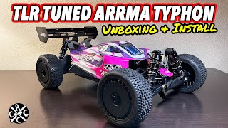 TLR Tuned ARRMA Typhon Roller Unboxing Electronics Installation amp Quick Run [upl. by Acinomed]