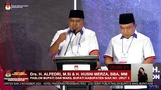 LIVE DEBAT PUBLIK CALON BUPATI amp WAKIL BUPATI SIAK TAHUN 2024 [upl. by Foskett]